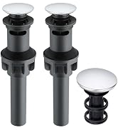 iFealClear 2 Pack Pop Up Drain Stopper with Overflow, Push and Seal Pop Up Drain Stopper for Fauc...