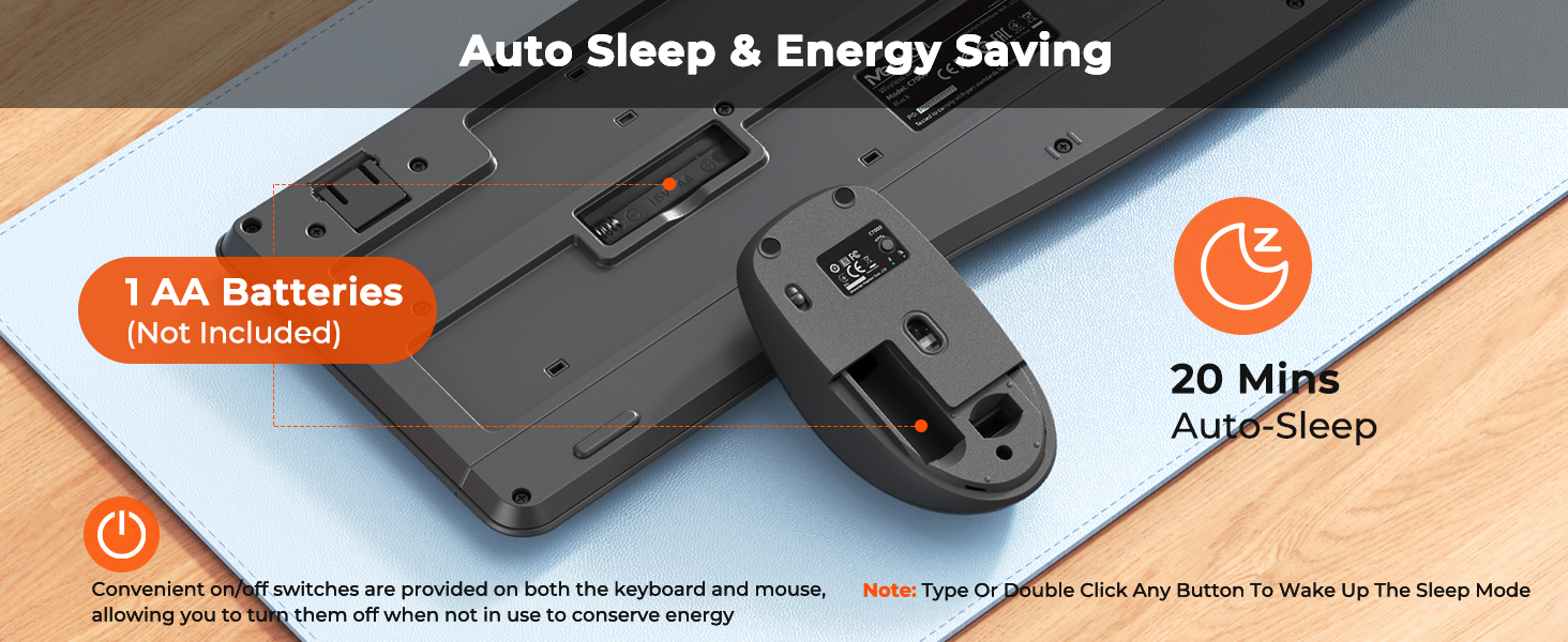 wireless silent keyboard and mouse combo