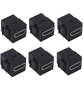 HDMI Female Keystone Coupler, VCE 6-Pack HDMI Keystone Jack Insert Gold Plated 3D&4K Mini Adapter...