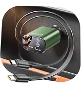 SUPERONE 5 in 1 Retractable Car Charger with Dual Type C Cables, 90W Fast Charging USB C Car Acce...