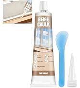 kuailaya Beige Caulk, Beige Caulking for Bathroom Bathtub Caulk Strong Elastic Adhesive Waterproo...