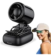 Blissfuhue 3-in-1 Portable Clip-on Fan for Hat, Rechargeable(Black) | shirts, or bags. 3-speed, l...