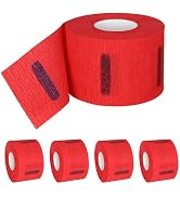 Stretchy Barber Paper Neck Strips - 5 Rolls & 500 Disposable Bands, Professional Hairdressing Acc...