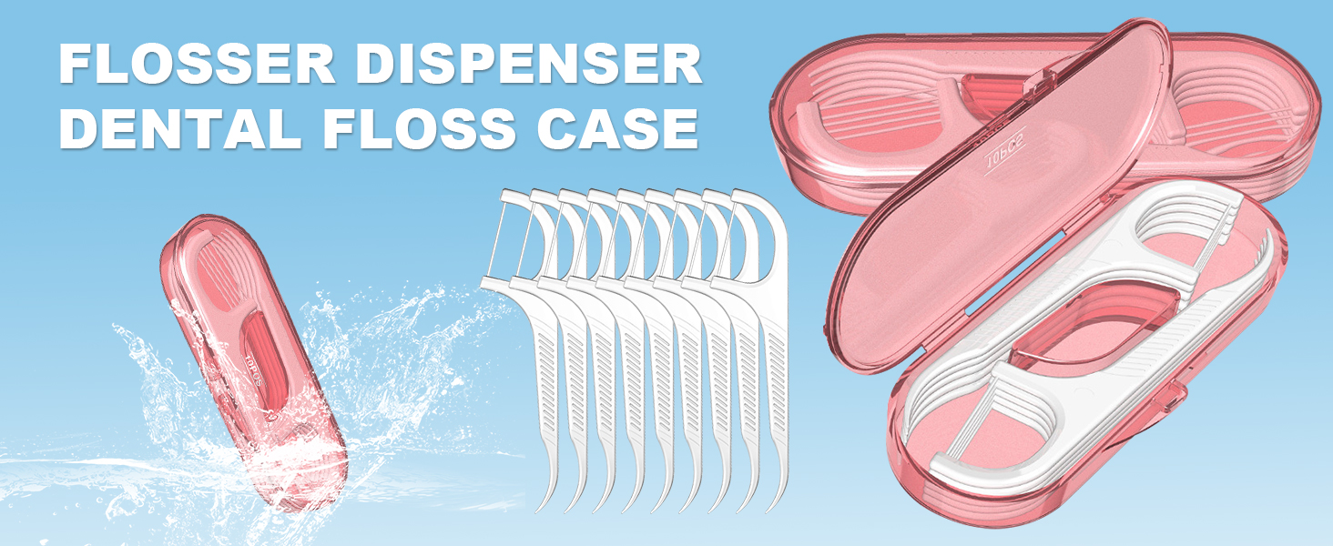 10 Pack Flosser Dispenser Dental Floss Case