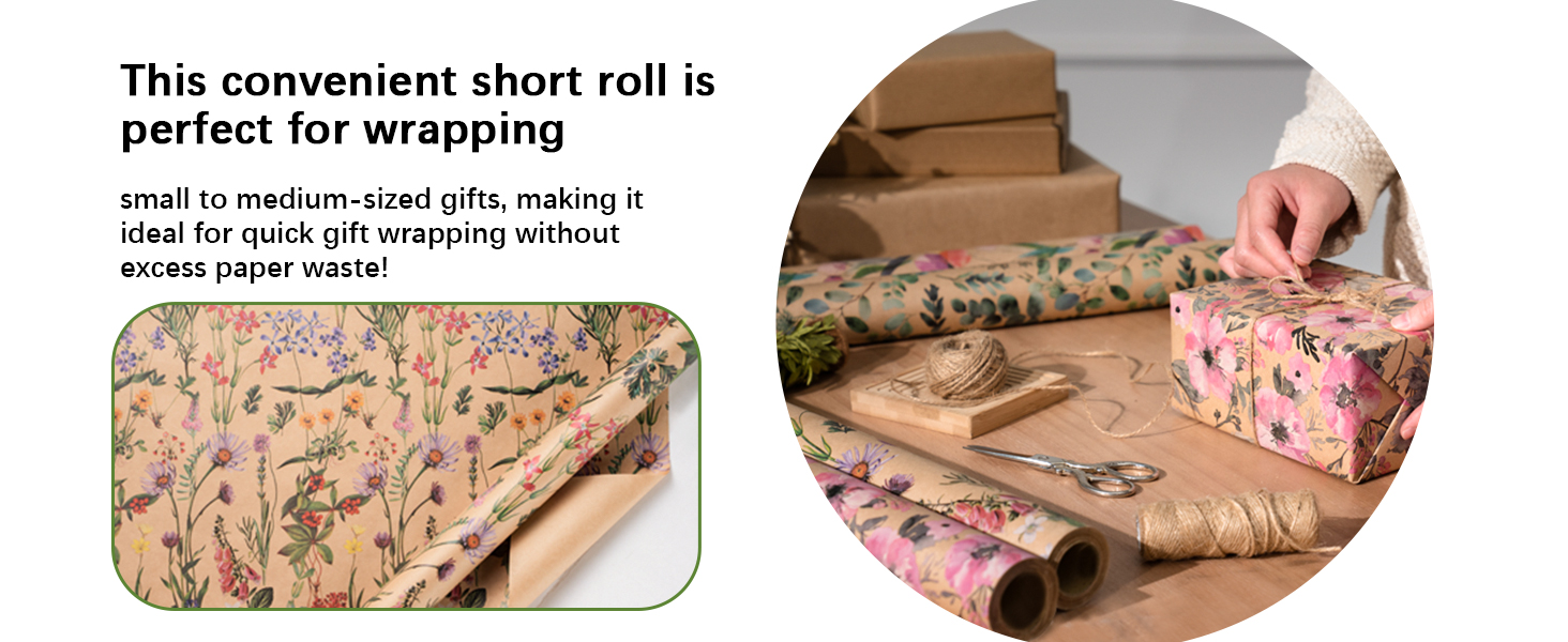 kraft paper roll herbs flowers bouquet paper for women mom