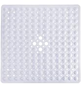 Yimobra Shower Bathtub Mat Non Slip, 21x21 Inch, Soft Square Bath Mat for Tub with Suction Cups a...