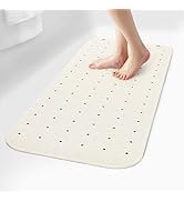 SelfSuite Extra Long Rubber Bathtub Mat, Non-Slip Shower Tub Mat, 39x16 Inch, Bath Tub Floor Mat ...