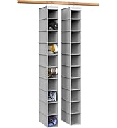 Simple Houseware 2 Pack 10 Shelves Hanging Organizer, Gray