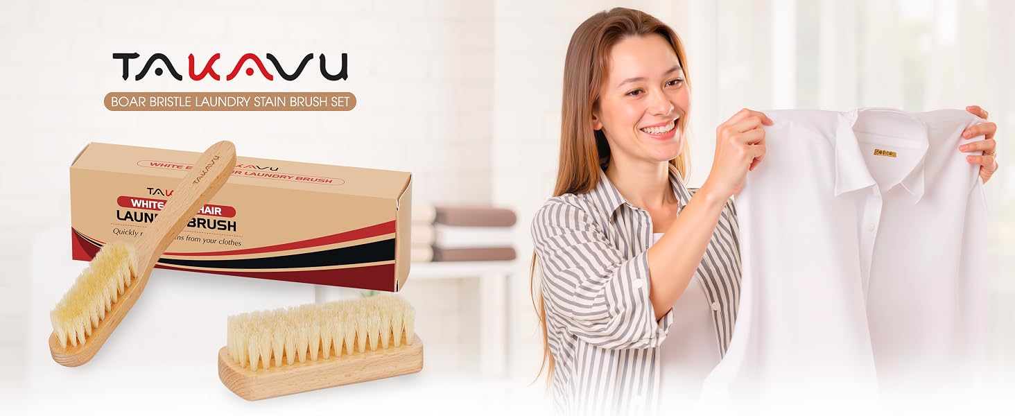 laundry brush set white boar