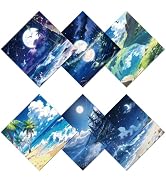CREATCABIN 6Pcs Glasses Cleaning Cloth Scenery Microfiber Cleaning Cloths Suede Fiber Glasses Cle...