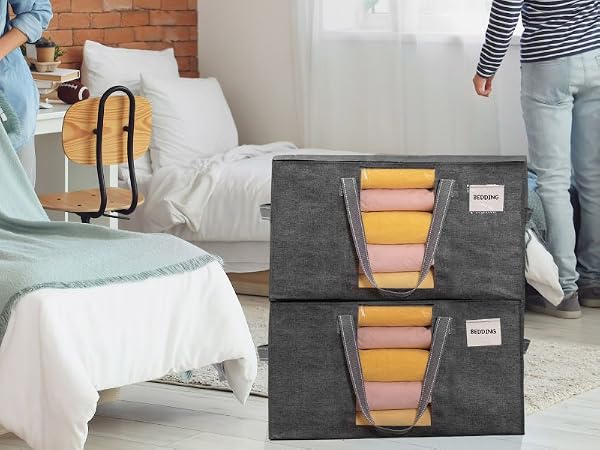 clothing, storage, bins, lids, boxes, box, blanket, large, packing, moving, totes, bags, bedroom
