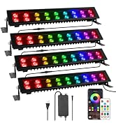LED Stage Wash Light Bar - YeeSite 72W RGB Dimmable Stage Light Bar IP66 Waterproof APP & Remote ...