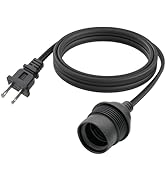 FIRMERST 6 FT Hanging Lantern Pendant Light Cord with E26/E27 Socket, IP44 Waterproof, Ideal for ...