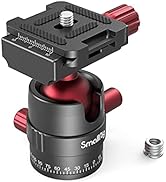 SmallRig Tripod Ball Head 360 Degree Rotating Panoramic Ballhead with 1/4 inch Quick Shoe Plate, ...