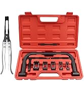 TILIBOTE Valve Spring Compressor,with 11Pcs Valve Spring Compressor Tools,Valve Guide Removal Too...