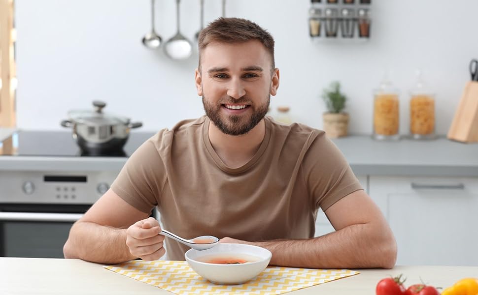 Asian Ceramic Soup Spoon