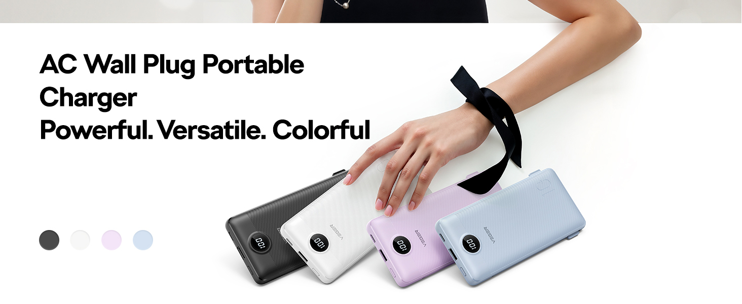portable charger with built in cable