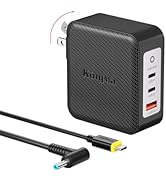 King Ma 140W GaN Laptop Charger, PD 3.1 Fast Wall Charger with Foldable Plug & USB-C Cable, 3-Por...