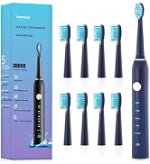 Yoomue Sonic Electric Toothbrush for Adults & Kids - 5 High-Performance Modes, 8 Replacement Head...