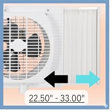comfort zone window fan expands from 22.5 inches to 33 inches fitting virtually any window