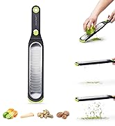 Dreamfarm Ozest Self-Cleaning POP-Button Zester for Fine, Fluffy Citrus Zest, Cheese, Nut, & Spic...
