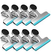 HOUSE AGAIN Chip Clips Bag Clips, 8 Pack Strong Magnetic Bag Clip Silicone-Covered Edges No Scrat...