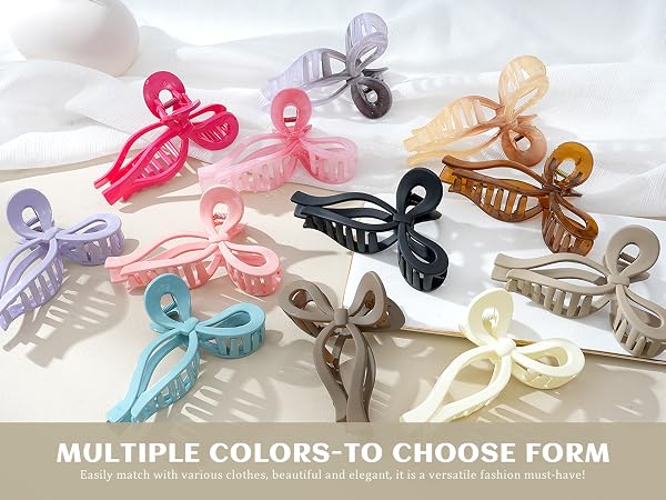 Bow Claw Clip Large Hair Clips Strong Hold Bow Hair Clip Nonslip Hair Bows for Women Hair Barrettes