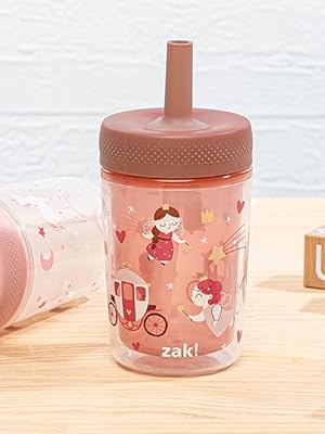 Fairy Tales kids plastic tumbler with silicone straw