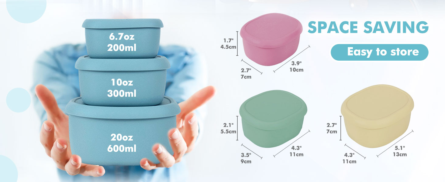 Lunch Box Bento with Lids BPA Free Dishwasher Microwave Oven Freezer Safe