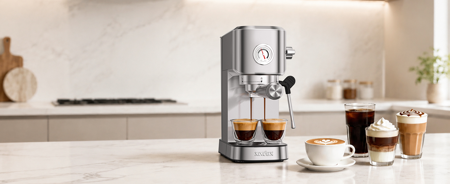 espresso machine latte americano cappuccino mocha cafe quality at home