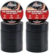 RED WOLF Black Electrical Tape 3/4