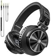 PUPGSIS Wired Over Ear Headphones: Studio Monitor Headphones - Professional 50mm Drivers 40kHz DJ...
