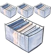 TOOVREN Wardrobe Clothes Organizer 7 Grids, Drawer Organizers for Clothing, Foldable Closet and S...