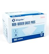 Sterile Nonwoven Gauze Pads, 2"x 2" Wound Dressing, 60 Packs - 120 Pieces Superior Soft Sponge Pa...
