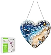 Ginfonr Diamond Painting Kits Hanging Pendant, Beach Diamond Art Kits for Adults, Special Shaped ...