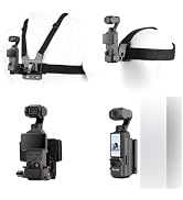 BRDRC Accessories Kit for DJI Osmo Pocket 4 3, 4 in 1 Chest Mount Head Strap Harness Backpack Cli...