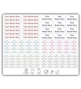 126 Personalized Waterproof Name Labels. Press and Stick Multi use Custom Name Labels. Highly Dur...