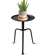Uniqcovosa Plant Stand Indoor, Mid Century Single Plant Table, 3-Leg Minimalist Heavy Duty Metal ...