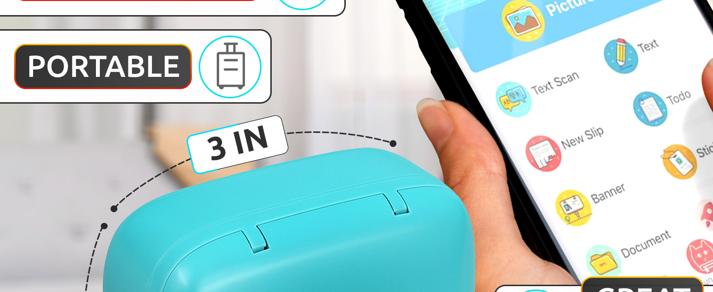 sticker maker machine printer mini printer for phone small printer for phone thermal photo printer