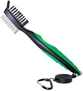 Wedge Guys Golf Club Brush Groove Cleaner with Retractable Zip-line and Aluminum Carabiner Cleani...