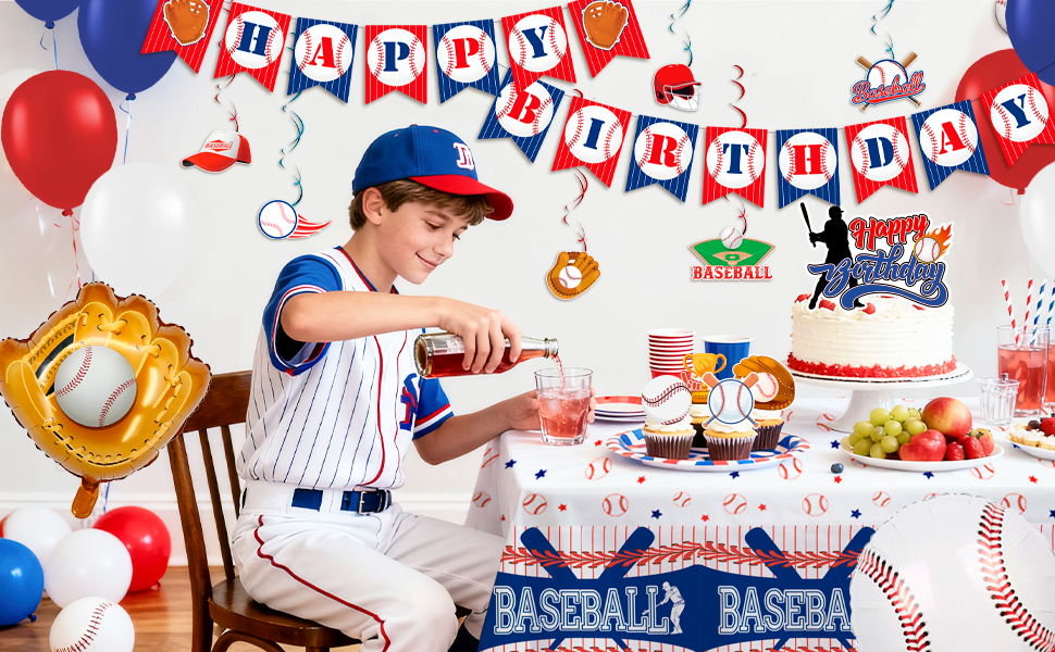 baseball party decorations