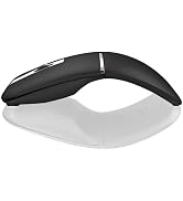 Bluetooth Arc Travel Mouse - BT & 2.4G Wireless Dual Mode, Rechargeable Slim Rotatable Portable, ...