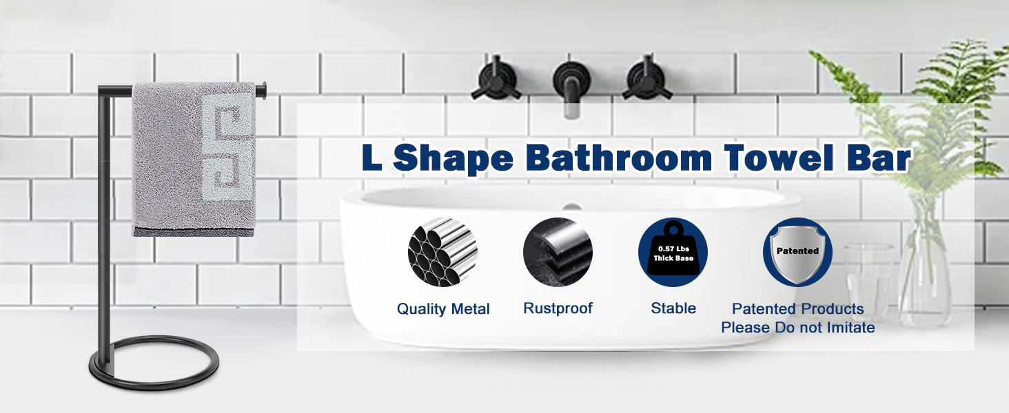 Thicken Metal L Shape Hand Towel Rack