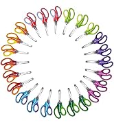 WA Portman 5 Inch Blunt Kids Scissors 24 Pack - Small Scissors for Home and Classroom Craft Suppl...