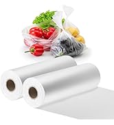 Food Storage Bags, 12”x20” Clear Plastic Produce Bags, 350 Bags/Roll, For Vegetablea, Bread,2 Rolls.