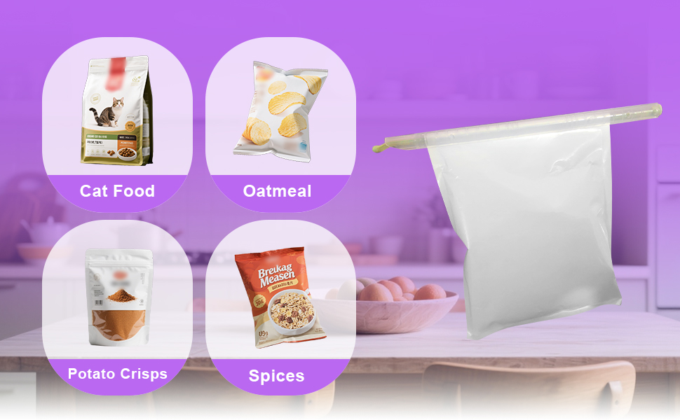 Food Sealing Sticks Bag Clips Sealer Sticks For Sealing Sealable Snacks Cereal Plastic Bag Sealers