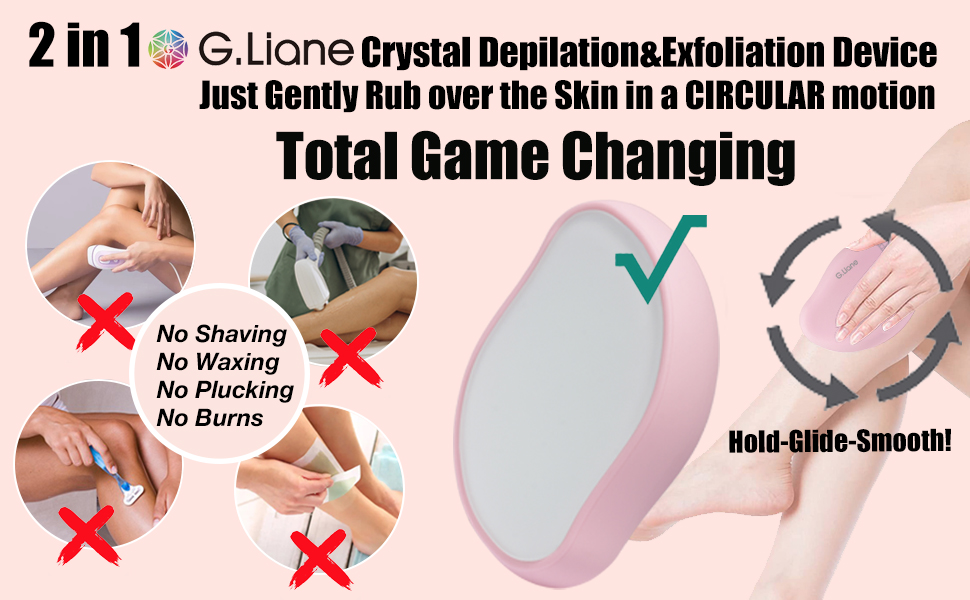 CRYSTAL GLASS HAIR REMOVER(Pink)