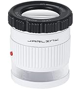 JARLINK 30X Jewelers Loupe, Adjustable Focal Length Magnifier with 3 LED Light for Gems, Jewelry,...