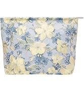 PAZIMIIK Makeup Bag Large Cotton Zipper Pouch for Purse Travel Canvas Make Up Organizer for Women...