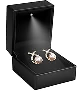 Hatori Luxury Earring Box With LED Light, Stud Earring Gift Box Jewelry Display Case for Proposal...